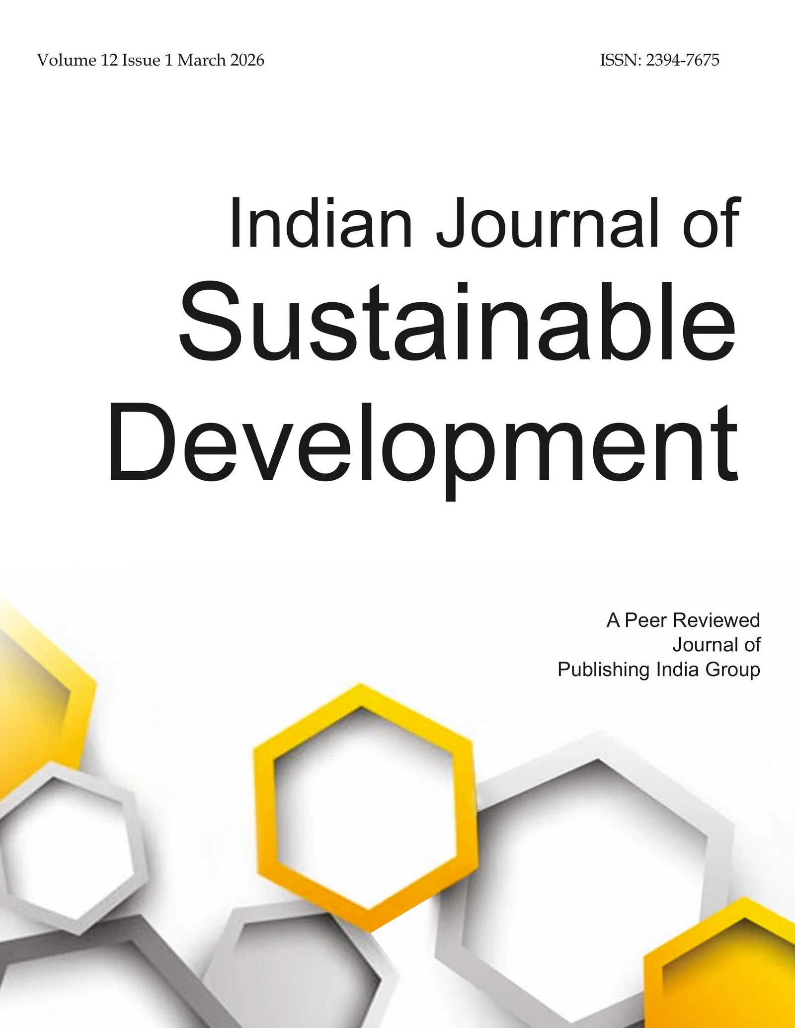 Indian Journal of Sustainable Development
