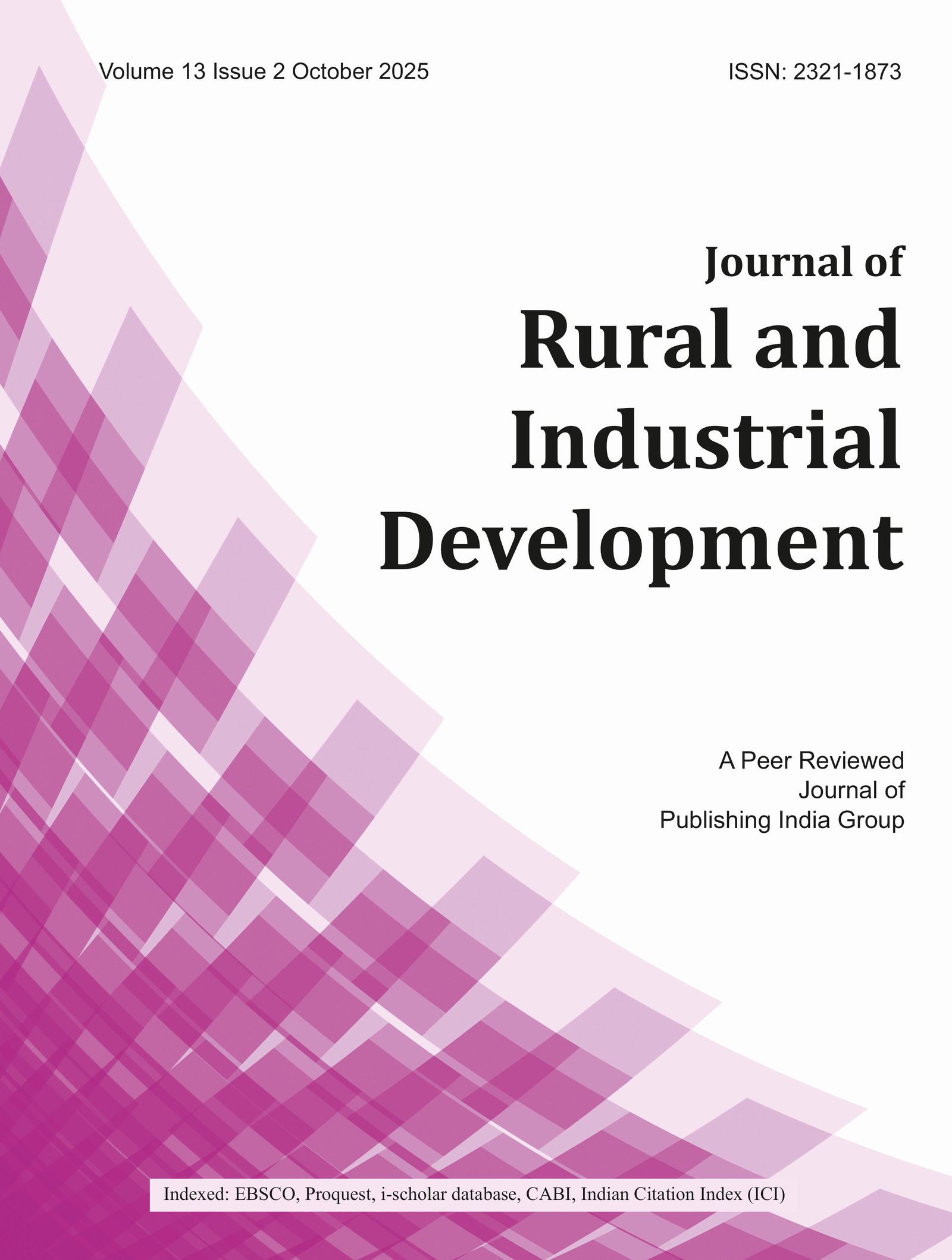 Journal of Rural and Industrial Development