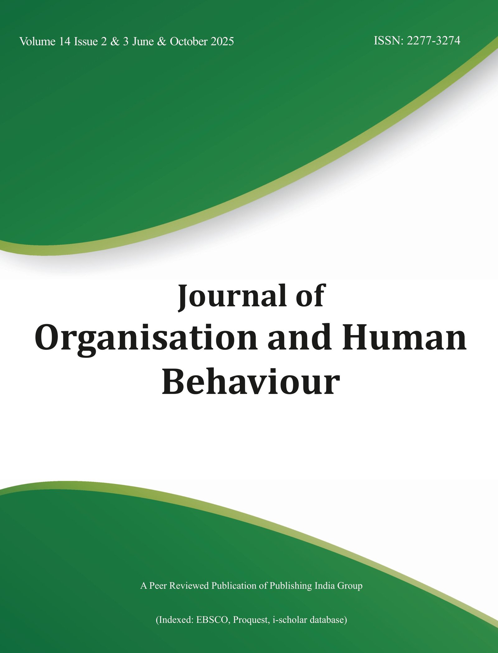 Journal of Organisation and Human Behaviour