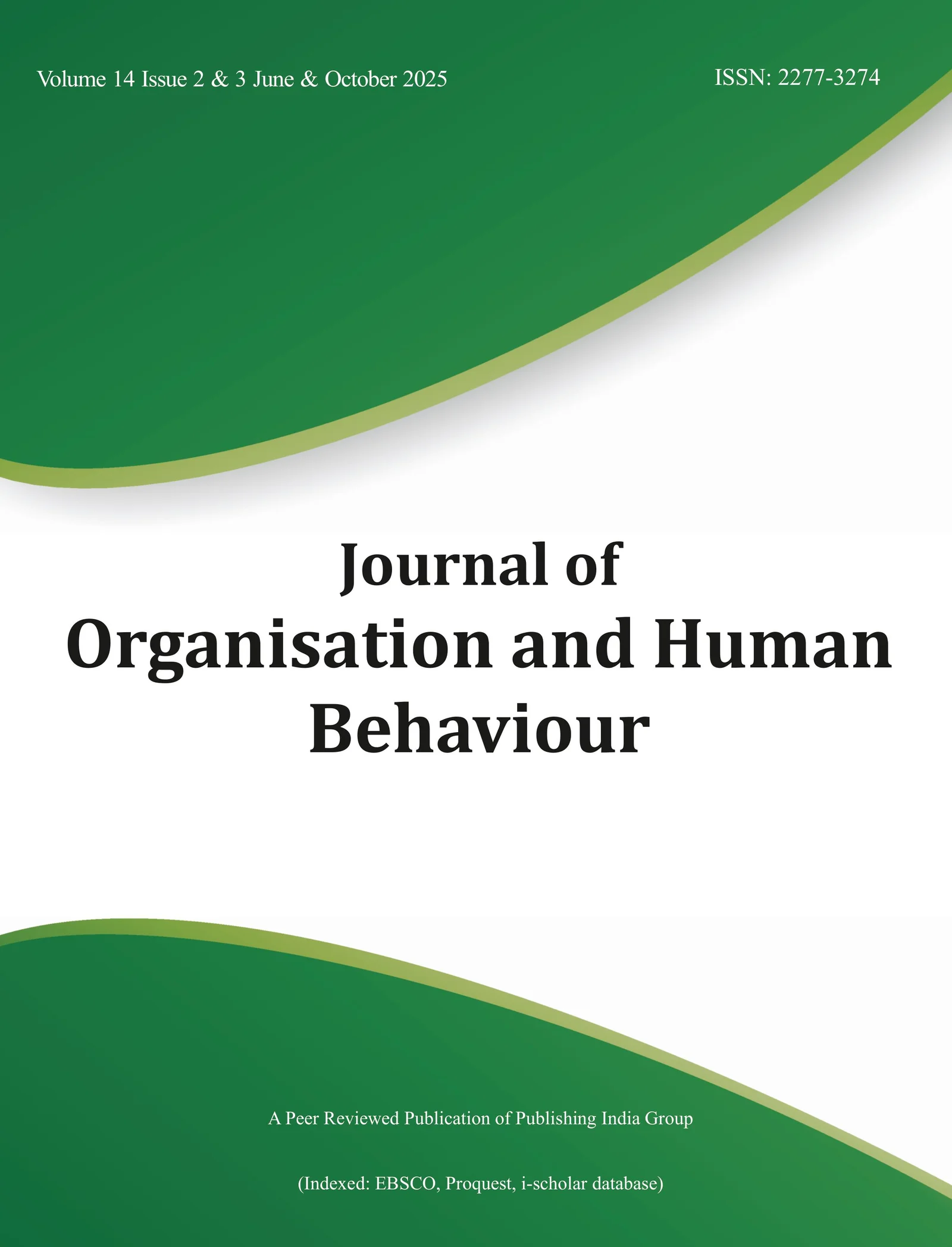 Journal of Organisation and Human Behaviour